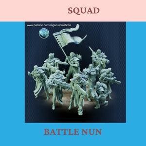 Battle Nun Squad - Tabletop / Pathfinder / Dungeons & Dragons DnD / fantasy wargame