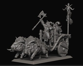Boars Chariot - Raven Twin MIniatures - Tabletop / Pathfinder / Dungeons & Dragons DnD / fantasy wargame