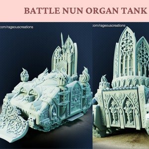 Battle Nun Organ Tank - Tabletop / Pathfinder / Dungeons & Dragons DnD / fantasy wargame