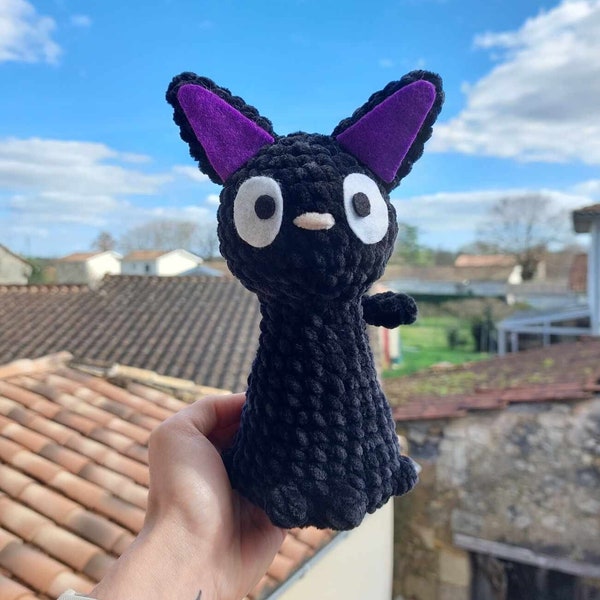 Peluche amigurumi Jiji le chat 'Kiki la petite sorcière'