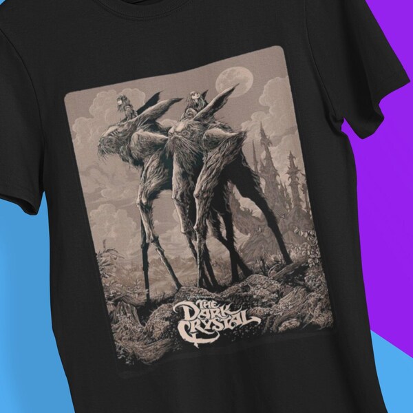 Trevco Dark Crystal Wicked Poster T Shirt, Black Camiseta