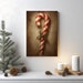 Rustic Candy Cane Wall Art, Vintage Christmas Oil Painting, Winter ...