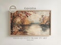 Fall Frame TV Art,  Vintage Autumn Landscape Painting, Moody Wallpaper Artwork, Rustic Fall Decor Thanksgiving Screensaver, Digital Download