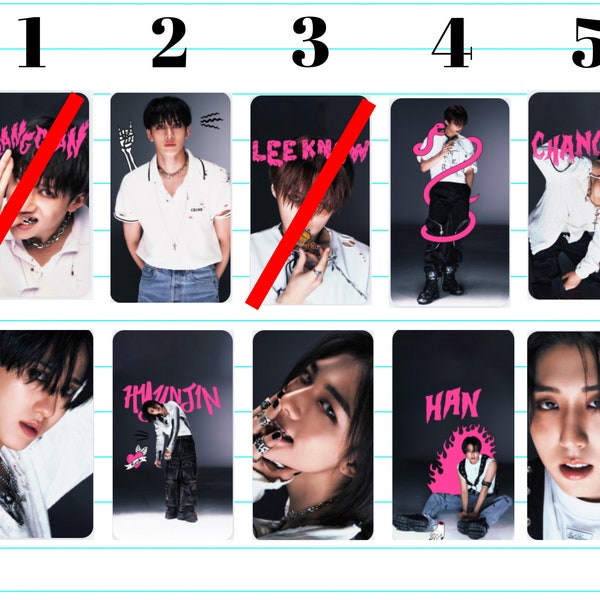 Rock Star Teaser Pink Stray Kids Photocards | You Pick | Stray Kids Photocards | Choose Your Favorite