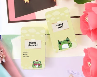 Kpop Photocard Binder Filler Frog |  2”x 3.50”| 10 Cards Per Pack