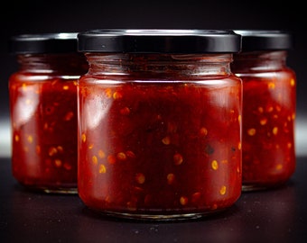 Homemade how sweet chilli jam - great for gifts