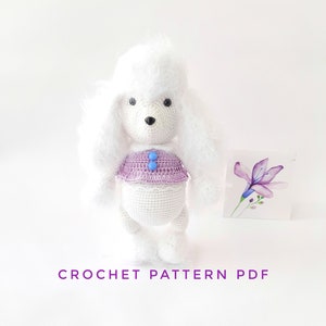 Häkelanleitung Puffy Hund, Amigurumi Tier Anleitungen, PDF in Englisch, Häkelanleitung Hund, Häkelanleitung Pudel Hund