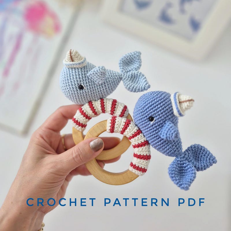 Seashell Rattle Wooden Whale Mobiles - Etsy