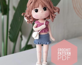 Schema per bambola all'uncinetto di giugno: ragazza amigurumi (PDF)