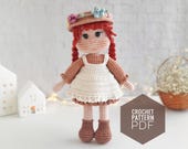 Crochet Anne Shirley Doll PATTERN, Anne with an e pattern, Amigurumi Doll Patterns, cute doll pattern, Amigurumi crochet doll pattern