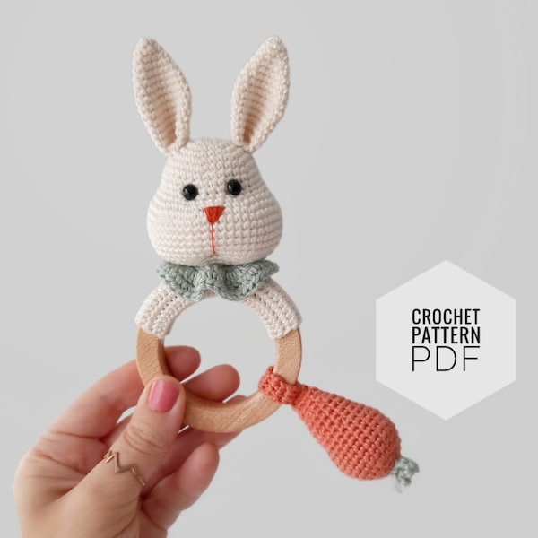 crochet PATTERN PDF, crochet pattern rattle, amigurumi toy for baby, crochet toy for baby mobile