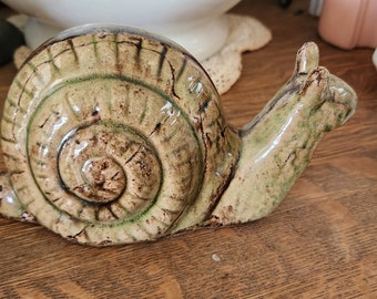 Pottery Artison Handmade made snail sculputre