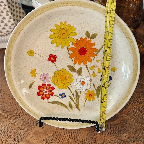 Stoneware by Montgomery Ward – Fiesta – 7" plate with orange and yellow flowers