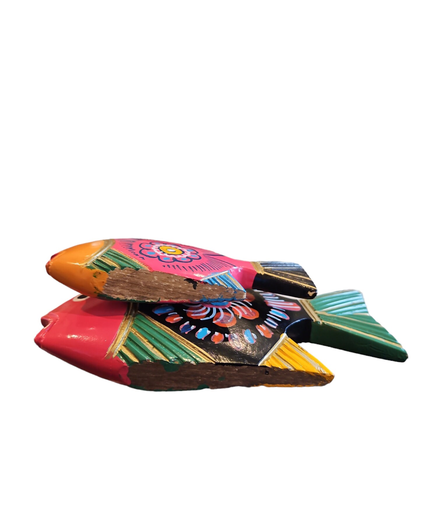 Hand Carved and Colorfully Hand Painted Wooden Fish, Folk Art - Etsy