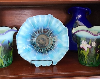 Vintage Indiana Glass Oval Center Bowl | Model 2211 | Blue