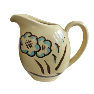 Pitcher or Vase, Vintage Shawnee Pottery #35 - Ceramic Pitcher - With Cornflowers design - Made in USA