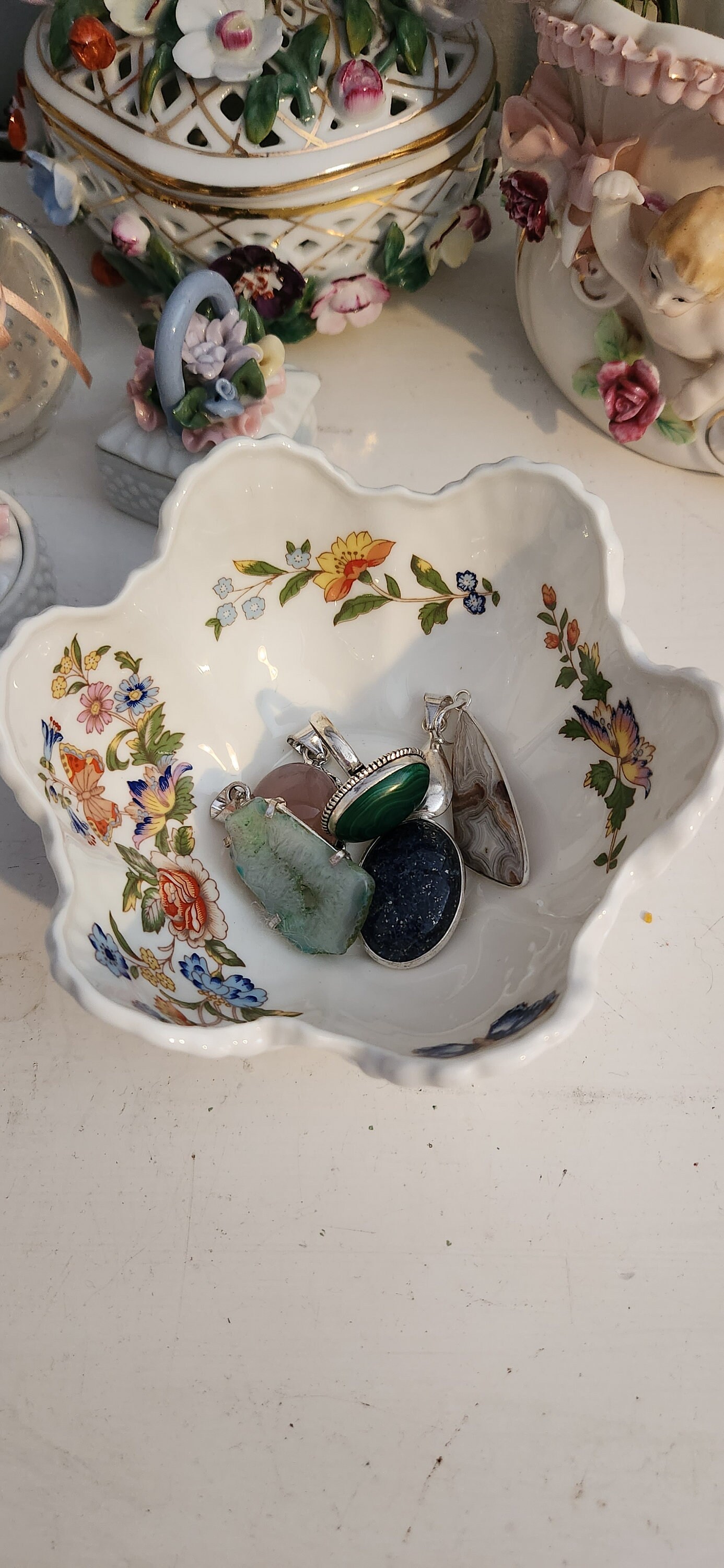 装飾ボウル、エインズレイ コテージ ガーデン シェル型皿 - Etsy 日本