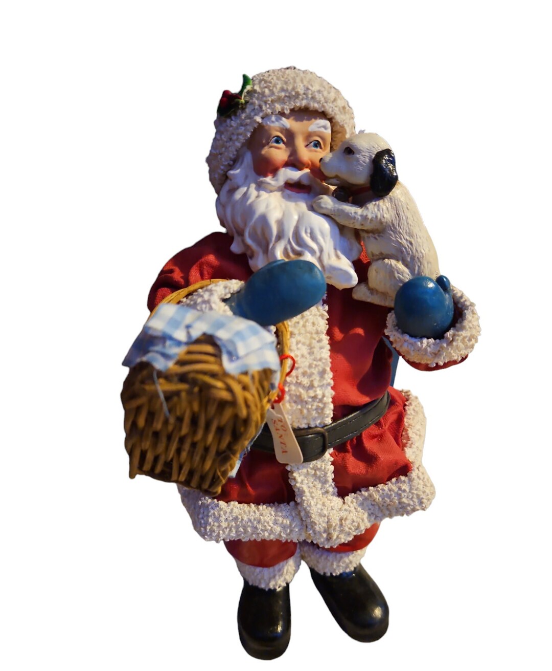 Possible Dreams A FRISKY FRIEND 10 Clothtique Santa Dog 1998 Christmas