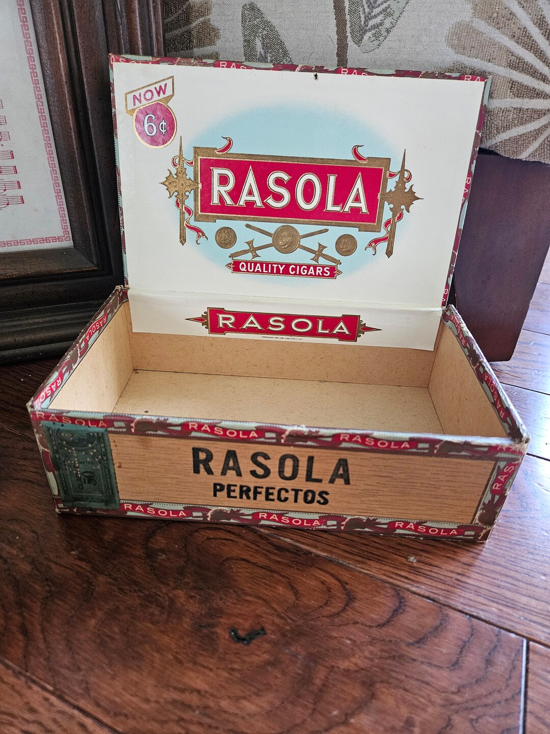 Vintage Rasola Perfectos Black, Cigar Box, Advertising, Tobacco, - Etsy
