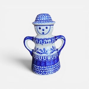 Traditional Bolesławiec Stoneware Polish Pottery Hand Made Salt Shaker