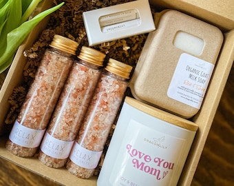 Mother's Day Gift Box - All Natural Candles and Body Products; Spa Gift Set