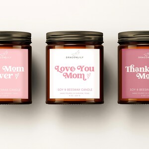 Mom Gift, Soy Candle Trio - 3 Candles (8oz each)