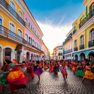 Brazilian ART Bahia Vibrant and Colorful inspired by the natural beauty of Brazil