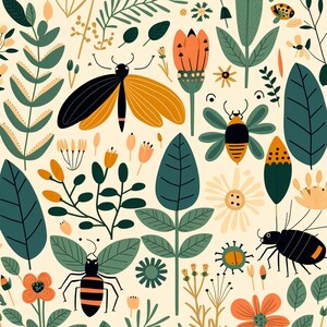 Insekt Blumenbild, Muster 5 &quot;ClipArt&quot;