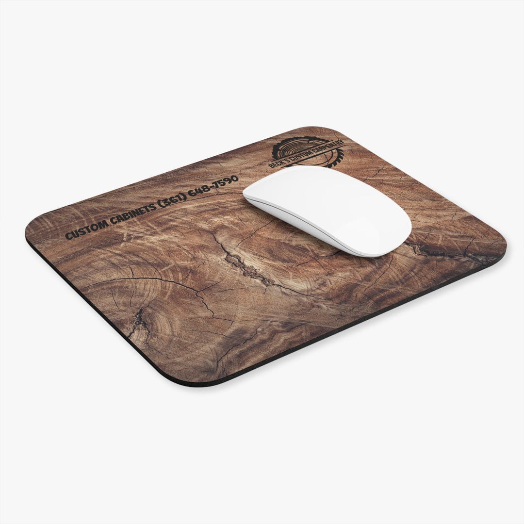 Rustic Wood Mouse Pad - Custom Cabinets Design, Office Decor, Gift for ...