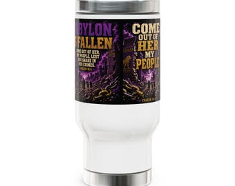 Taza de viaje Babylon Is Fallen / Acero inoxidable 414 ml