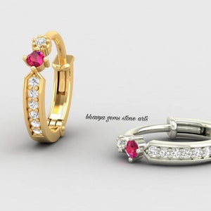 14K Yellow Gold Available, Hoop Nose Ring,  Ladies Nose Piercing, Diamond Nose Piercing Nose Pin, Women Wedding Engagement Nose Ring.