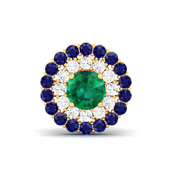 天然 サファイア ピアス レディース 14金 イエローゴールド 天然石 9月 誕生石 お守り 誕生日プレゼント 女性 アレルギー対応 ブランド : [Gem Stone King] 1.18カラット 天然 サファイア ピアス