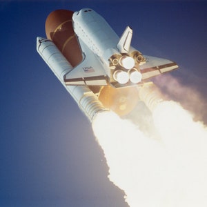 Shuttle Atlantis in Flight Nasa Photo