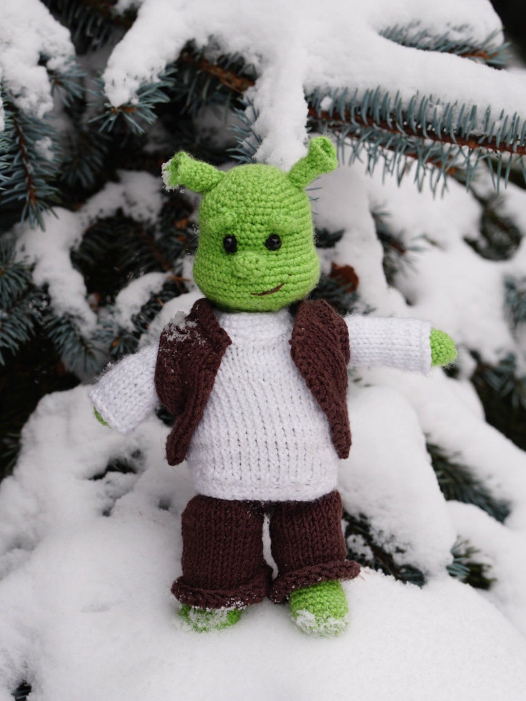 Crocheted Cartoon Character Who Calls the Swamp Home - Etsy