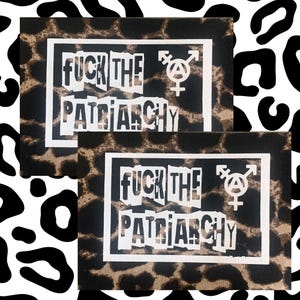 Aufnäher FUCK THE PATRIARCHY  / Schwarz oder Leo Print / Punk Patch