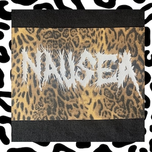 Aufnäher NAUSEA / Anarcho Punk Band /  auf Leo Print Stoff gedruckt / Punk Patch / Punk Aufnäher