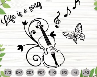 Music Svg I  Musical Notes Svg  I Silhouette Music Vector Svg I Wreath Clipart I Cutting  Board Svg I Laser Engraving I Svg/png/eps/ai/jpg