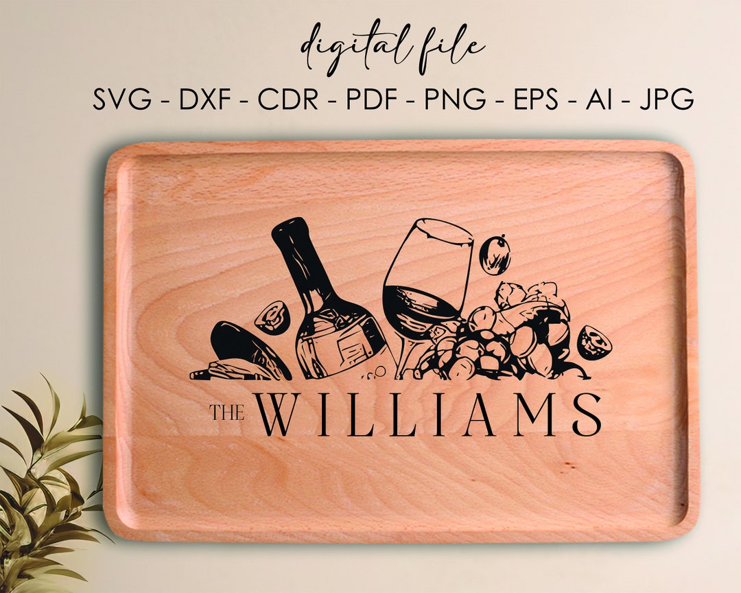 Charcuterie Board Svgi Laser Engrave Files I Cutting Board Svg I
