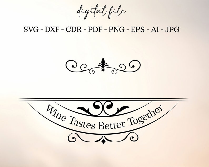 Wine Tastes Better Together Svg, Charcuterie Board Svg, Cutting Board Svg, Vine and Cheese Svg I Laser Engraved Svg I Svg files for cricut image 2