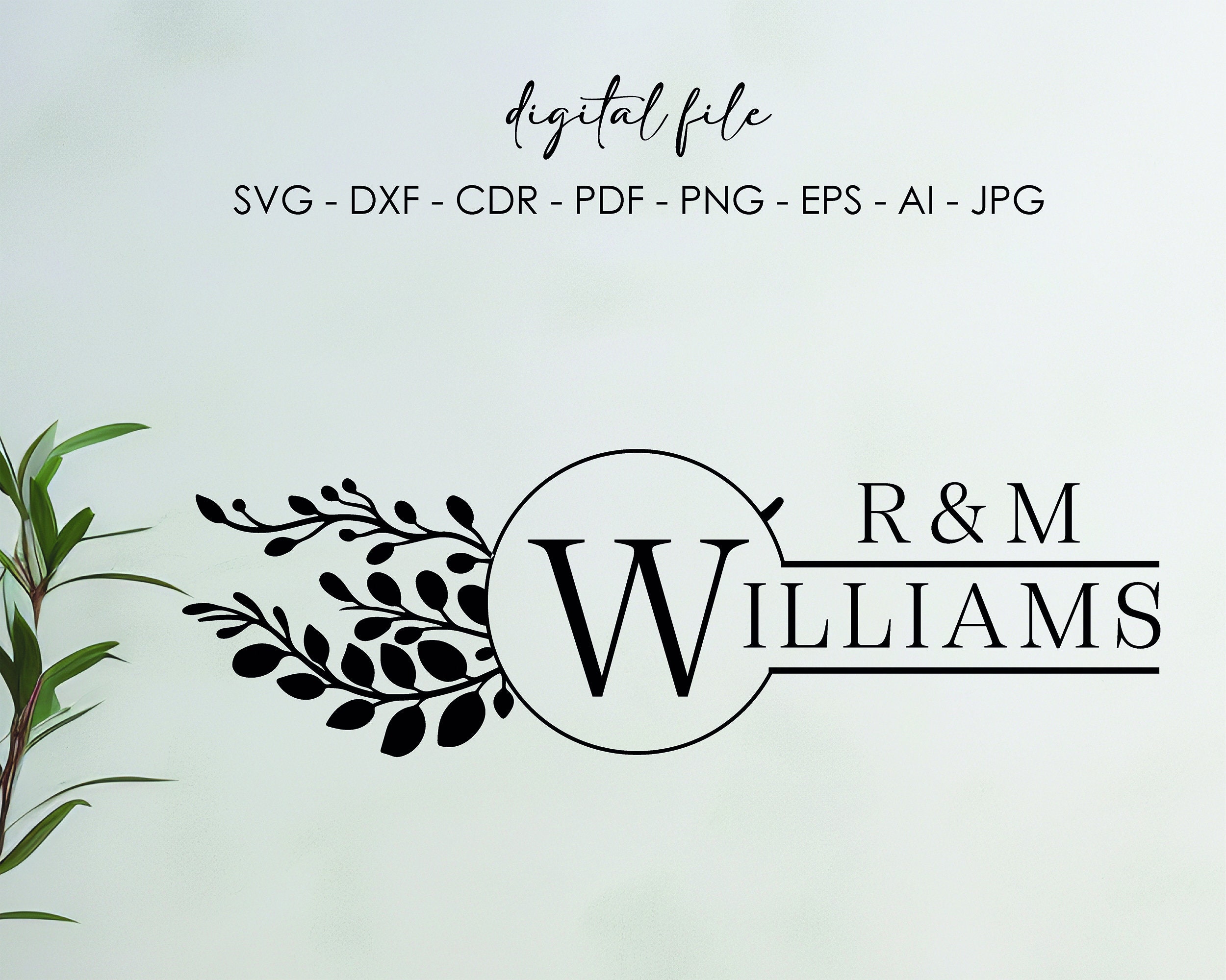 Cutting Board SVG, Split Monogram Svg, Kitchen Svg, Laser Engraved