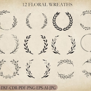 Family Sign svg I Family Name SVG I Last Name SVG I Cricut Wreath Svg  I Wreath Bundle SVG I Laurel Wreath Svg I Circle Monogram Svg