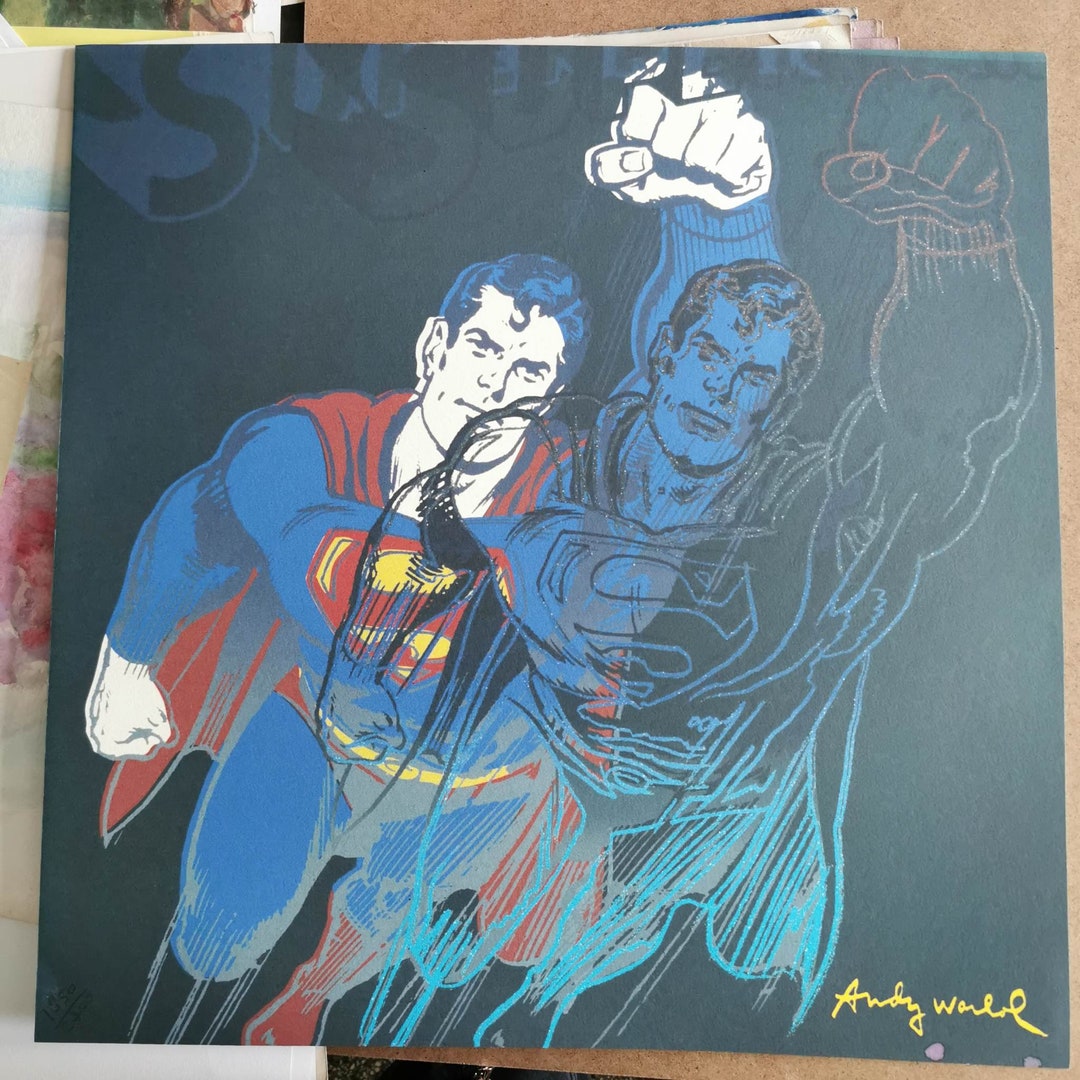 Andy Warhol's Superman Lithograph 1950 of 2400 CMOA 1981 Etsy