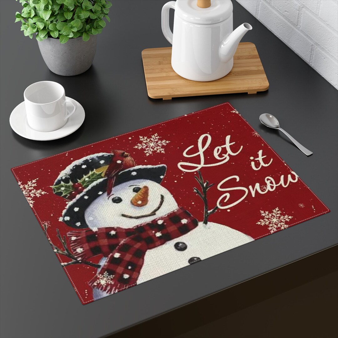 Christmas Placemats, Merry Christmas Placemats, Plaid Placemats