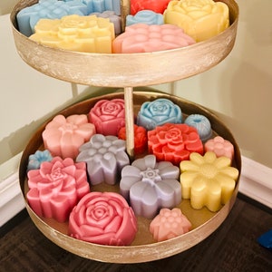 Handcrafted Flower Soap - Goat Milk Soap - Single Soap - Assorted Designs and Colors - Soothing Aloe Vera