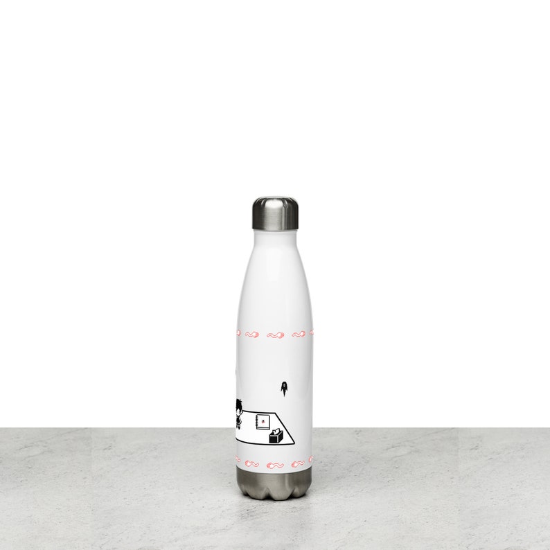 Omori Water Bottle White Spaceomori Gift Omori minimalrpg Etsy