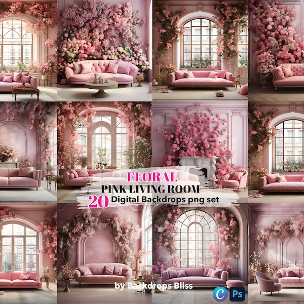 Pink room Digital Backdrop pink Maternity backdrop pink floral room background pink Floral overlay pink pregnancy Background dreamy pink png