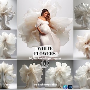 Floral maternity digital backdrop floral texture overlay floral backdrop studio floral overlay white maternity overlays wedding backdrop png
