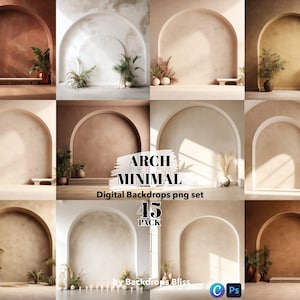 Boho maternity digital backdrop room minimal arches backdrop maternity overlays fine art textures brown boho digital backdrop wedding studio