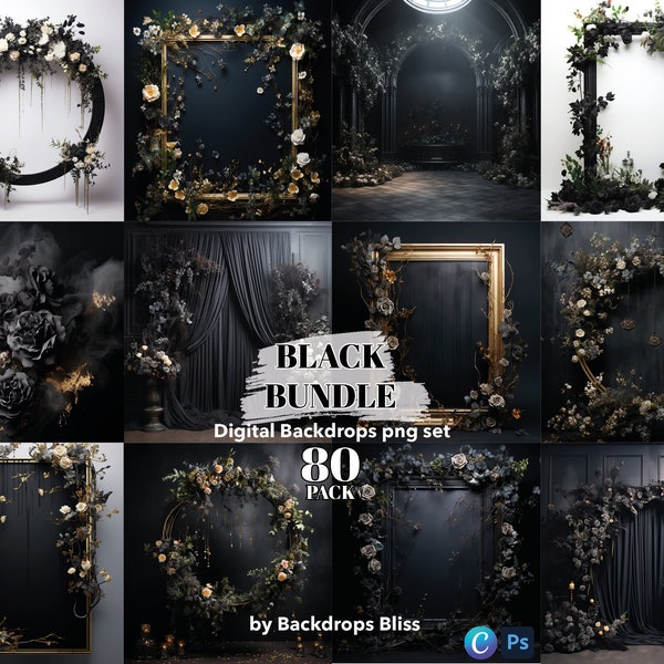 Black maternity digital backdrop room floral maternity backdrop floral texture overlay maternity digital background gold halloween backdrop