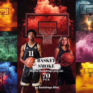 Basketball template senior basketball digital backdrops basketball banner basketball portrait backdrops basketball backdrop sport smoke png